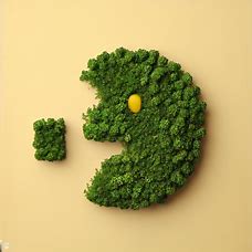 A pacman character made of thyme
