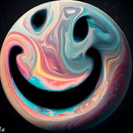 Generate a surreal image of the moon with a whimsical twist, like a giant smiley face or a crescent moon made of candy.. Image 2 of 4