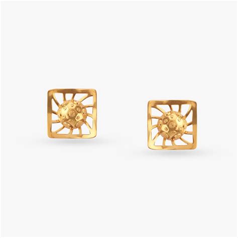 Intriguing Gold Stud Earrings