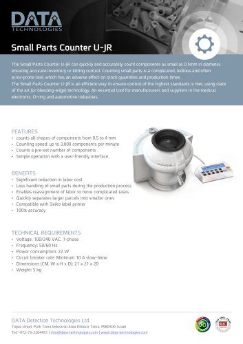 DATA Count S-JR - DATA Detection Technologies Ltd. - PDF Catalogs ...