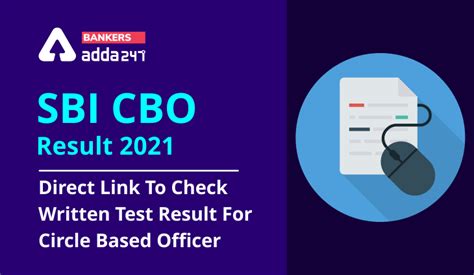 SBI CBO Result 2021: Download State Bank Circle Based Officer Result ...