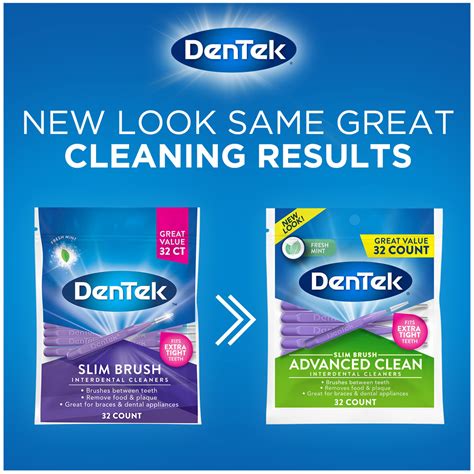Buy DenTek Slim Brush Advanced Clean Interdental Cleaners, Extra Tight ...