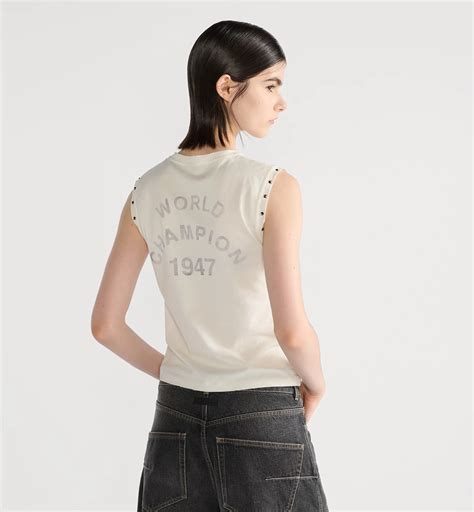 J'Adore Dior Tank Top White Cotton Jersey | DIOR