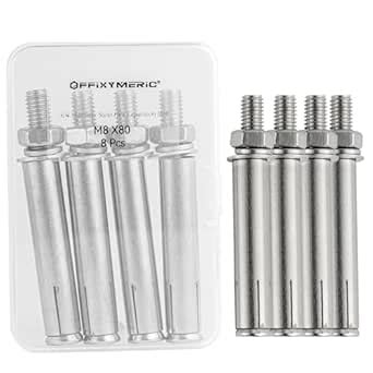 8 Pcs M8 x 80mm 304 Stainless Steel Hex Expansion Bolt, 304 Stainless ...