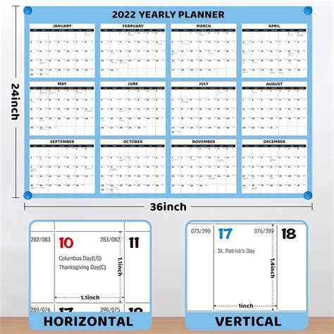 Tuzuaol 24 x36 2022 Wall Calendar 12 Month Large Dry Erase India | Ubuy