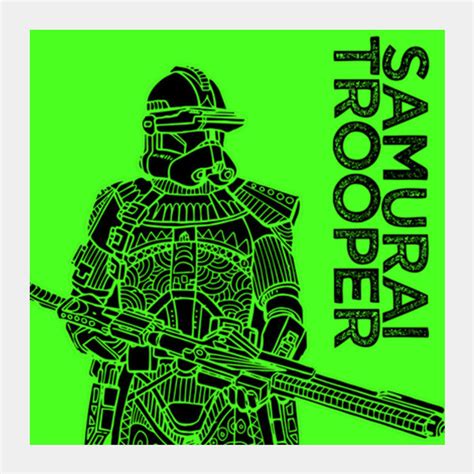 Samurai Trooper : Star Wars Inspired Original Art, Green, Black, Pop A ...