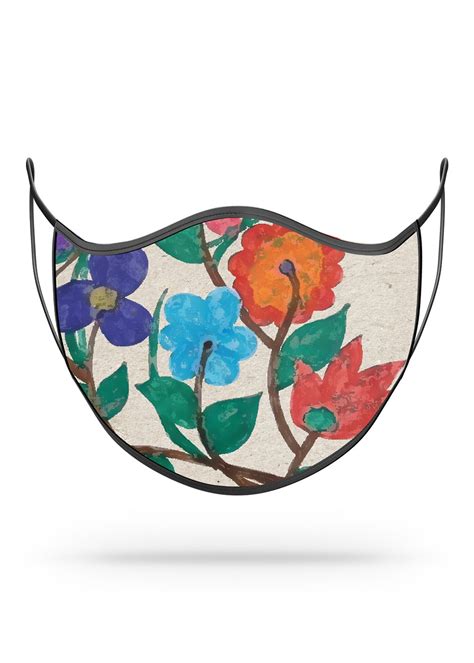 Get Painting Flowery! Graphic Sketched Mask at ₹ 200 | LBB Shop