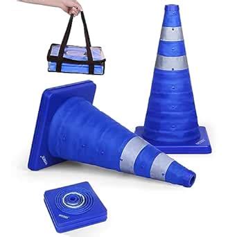 BATTIFE [2 Pack] 18 Inch Collapsible Traffic Cones, Safety Cones, Pop ...