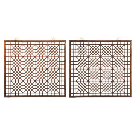 Chinese Decorative Lattice Wood Panels or Window Screens - Sold as a ...