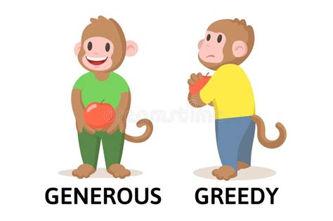 Antonym Generous Stock Illustrations - 3 Antonym Generous Stock ...