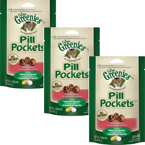 GREENIES FELINE PILL POCKET Easily Administer Cat Medication 45 Ct ...