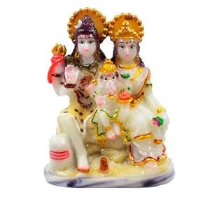 Buy Vikukchin Divine Trio Idol of Lord Shiva, Goddess Parvati, and Lord ...