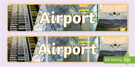 Airport Photo Display Banner (teacher made) - Twinkl