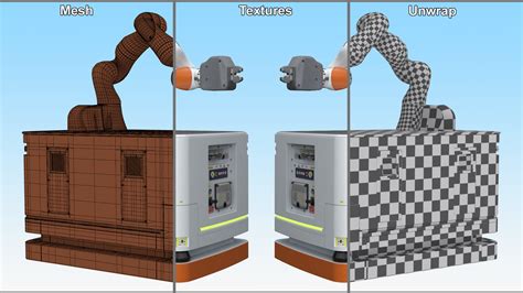 3D Autonomous Robot KUKA KMR Iiwa with Manipulator Rigged for Maya ...