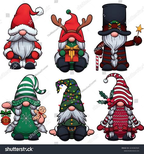 Female Christmas Gnome: Over 287 Royalty-Free Licensable Stock Vectors ...
