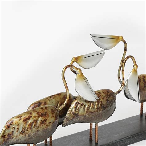 Buy Vedas Metal Pelican Family Table Accent from Vedas at just INR 7799.0