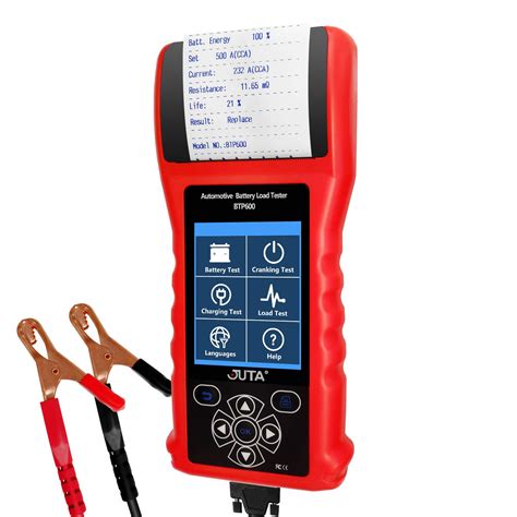 JUTA BTP600 Car Battery Load Tester Bad Cell Analyzer Auto 12V/24V 20 ...