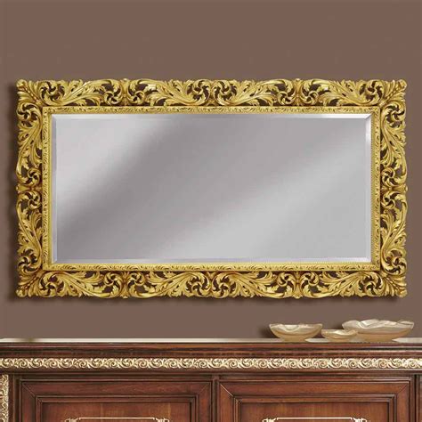 Wall mirror with modern lines in wood handmade in Italy Alex