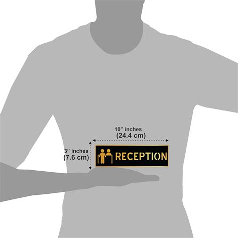 Black & Gold RECEPTION Desk Sign – Premium Acrylic Reception Area Sign ...