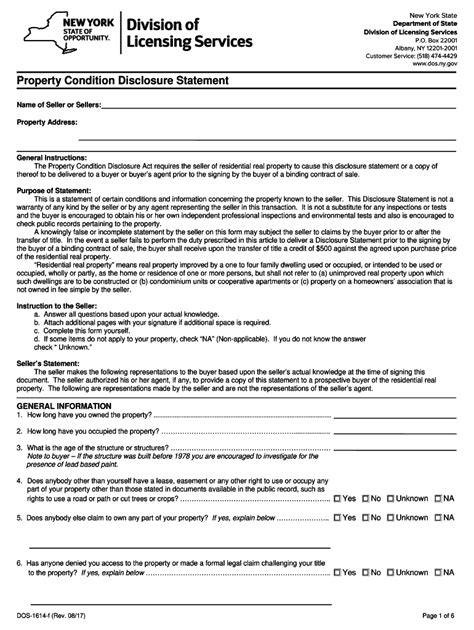 2017-2025 NY DOS-1614-f (Formerly DOS-1614) Fill Online, Printable ...