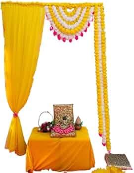 Utsav Ganpati Lotus Bud with Net Curtain Backdrop Decoration for Use in ...