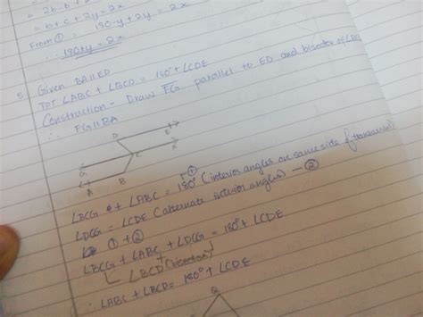 in the given figure ba//ed . prove that angle abc + angle BCD = 180 ...