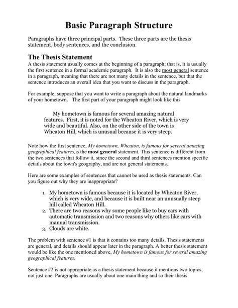 Image result for Basic Paragraph Structure