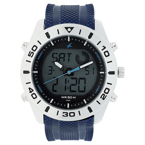 Buy Online Fastrack Quartz Analog Digital Grey Dial Silicone Strap ...
