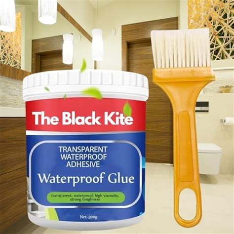 The Black Kite Crack Seal Glue 300gm with Brush Transparent Waterproof ...