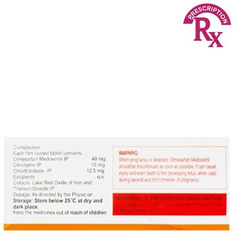 Olmin Trio 40 mg Tablet (15 Tab) Price in India - Buy Olmin Trio 40 mg ...