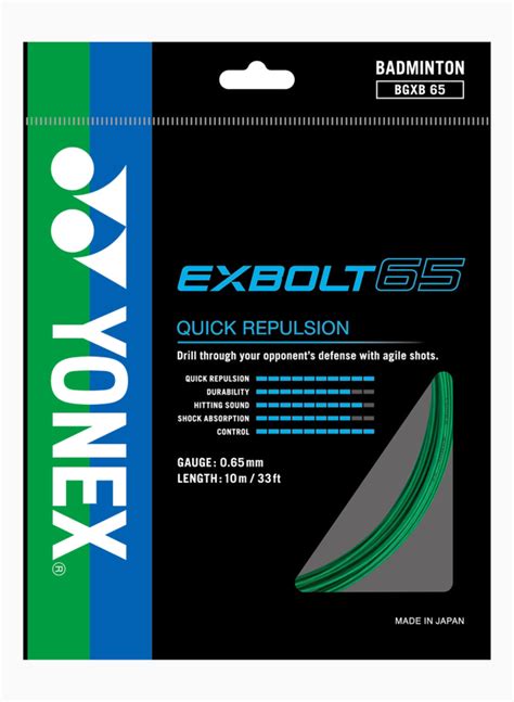 Yonex Exbolt 65 String - Quick Repulsion | Premium Badminton String ...