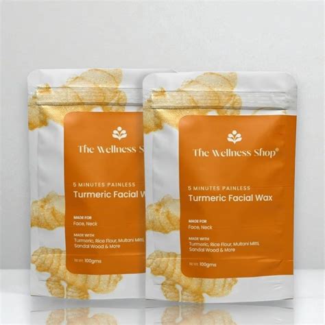 The Wellness Shop Turmeric Facial Wax Powder- 100g | 5 Minute Painless ...