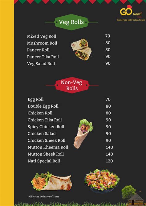 Go Naati - Menu