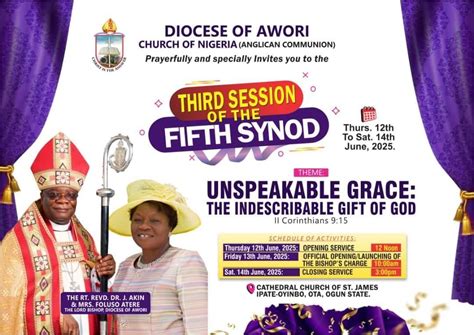 THIRD SESSION OF THE FIFTH SYNOD, Otta, Nigeria, Lagos, 12 June 2025 ...