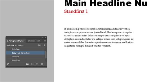 Image result for Paragraph Styles InDesign