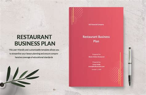 Restaurant Business Plan Template 的图像结果