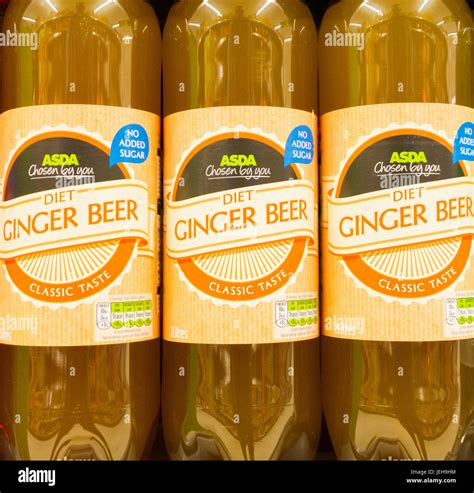 Diet Ginger Beer in Asda supermarket. UK Stock Photo - Alamy