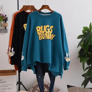 Bugs Bunny Graphic Print Oversized Sweatshirt – TrenBee