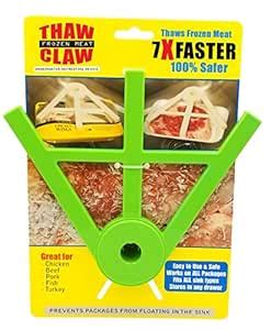 THAW CLAW (Green) - Thaws Frozen Meat 7X Faster & 100% Safer - Thaws in ...