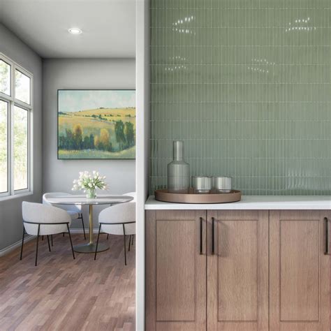 La Belle Sage Stack Ceramic Mosaic | Floor decor, Green tile, White ...