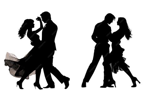 Two People Slow Dancing Silhouette