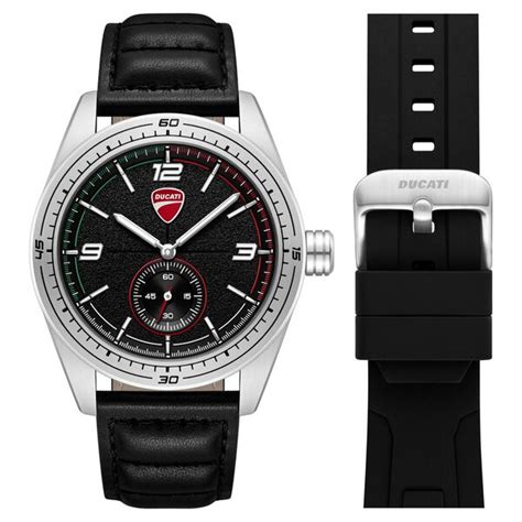 Buy Online Ducati Quartz Analog Black Dial Black Leather Strap Watch ...