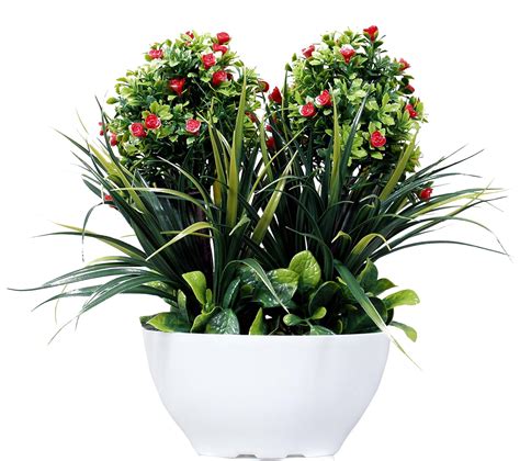 Buy Home Décor Artificial Flower green for living room With Pot For ...