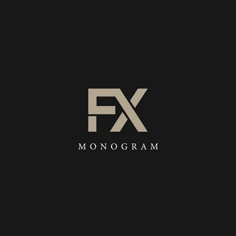 Fx logo design vector image | Premium Vector