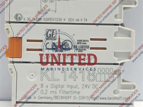 BECKHOFF KL1418 8-CHANNEL DIGITAL INPUT MODULE | United Marine Services