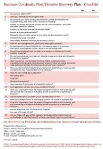 Business Continuity Plan Testing Checklist 的图像结果