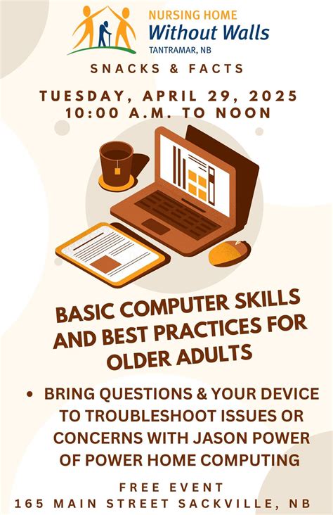 Basic Computer Skills for Older Adults, 165 Main Street, Sackville, NB ...