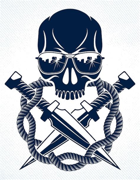 Revolution und Riot böses Emblem oder Logo mit aggressivem Schädel ...