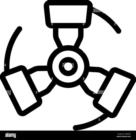 Simple bold line art icon representing radioactivity, nuclear power plants, and the dangers of ...