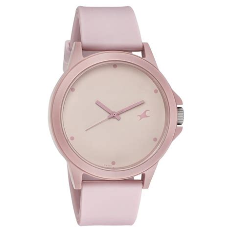 Buy Online Fastrack Tees Quartz Analog Pink Dial Silicone Strap Unisex ...